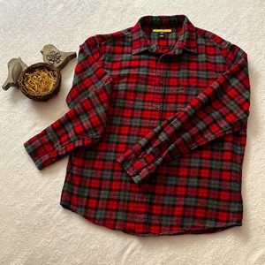 Men’s Prince & Fox Plaid Flannel Shirt, Size L/G